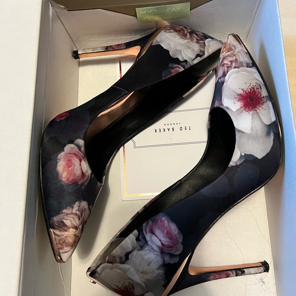 Ted Baker Shoes - Ted Baker Black Floral Heels